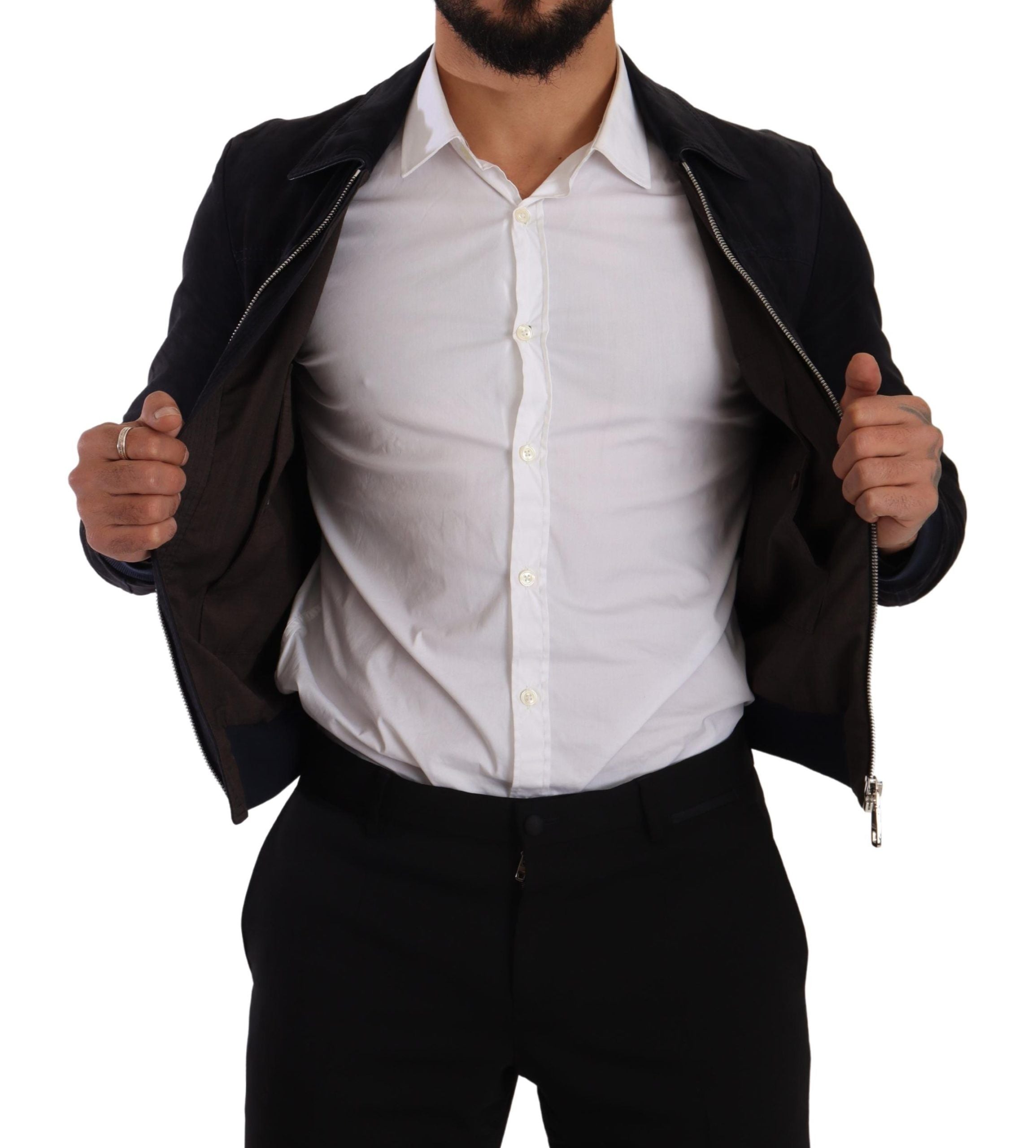 Dolce &amp; Gabbana Elegante blaue Wildleder-Kurzjacke
