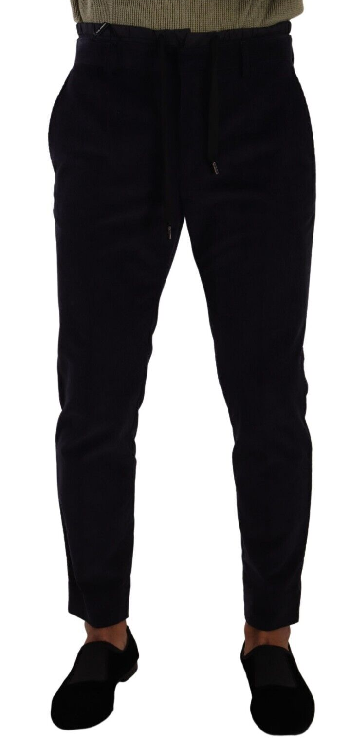 Dolce &amp; Gabbana – Slim Fit Luxe-Cordhose in Dunkelblau