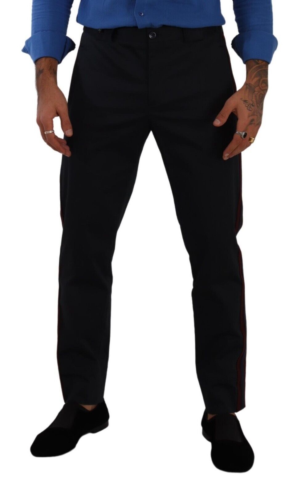 Dolce &amp; Gabbana – Schicke Chinohose in Slim Fit in Blau