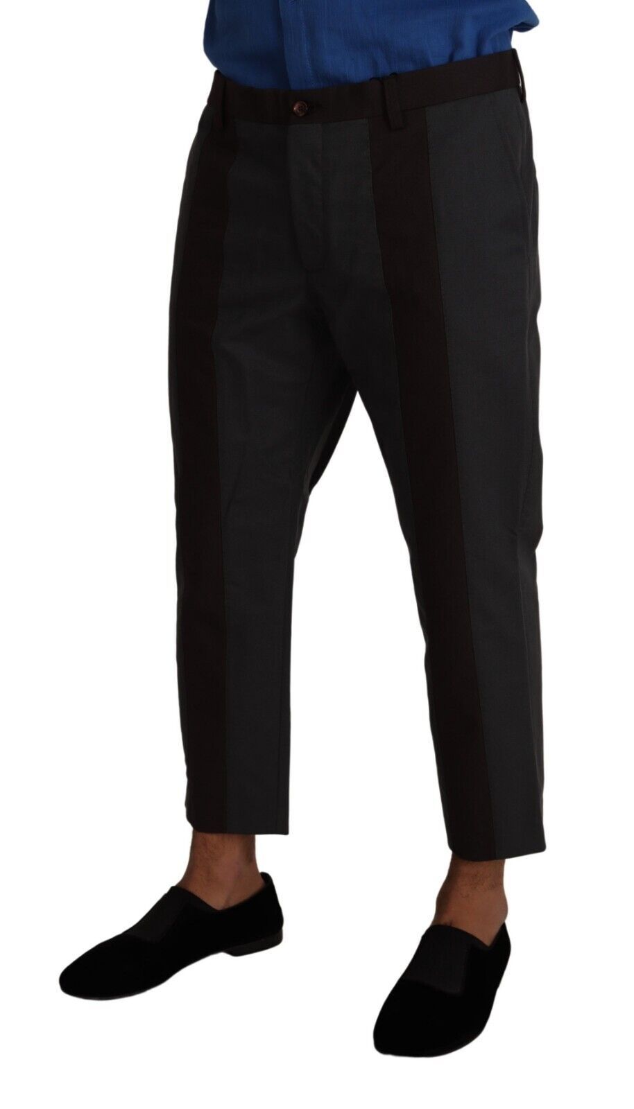Dolce &amp; Gabbana Elegante Cropped-Hose in Grau- und Bordeauxtönen