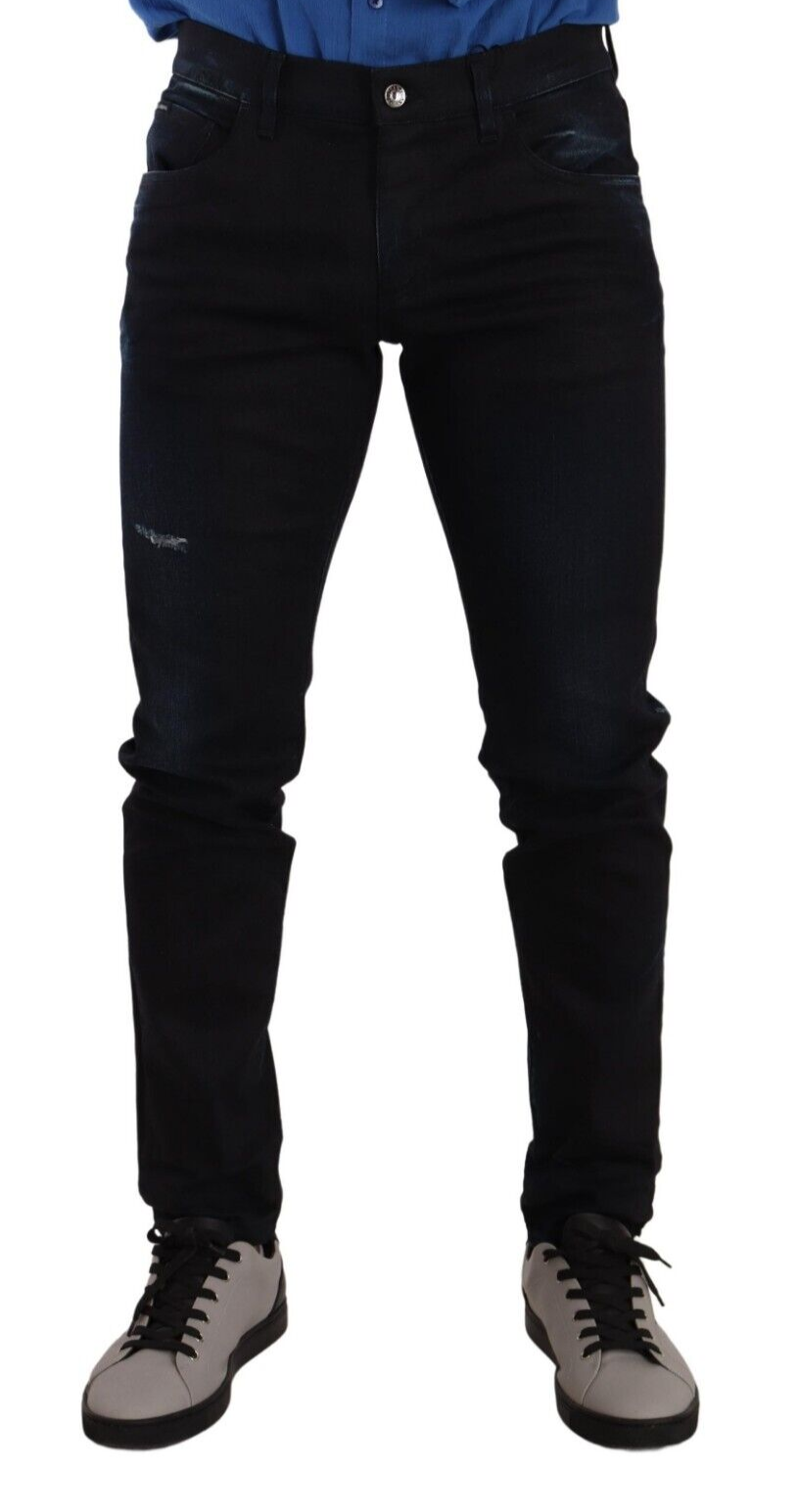 Dolce &amp; Gabbana Elegante Slim Fit Jeans in Dunkelblau