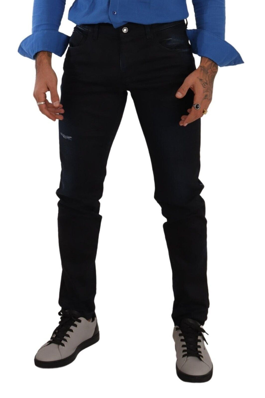 Dolce &amp; Gabbana Elegante Slim Fit Jeans in Dunkelblau