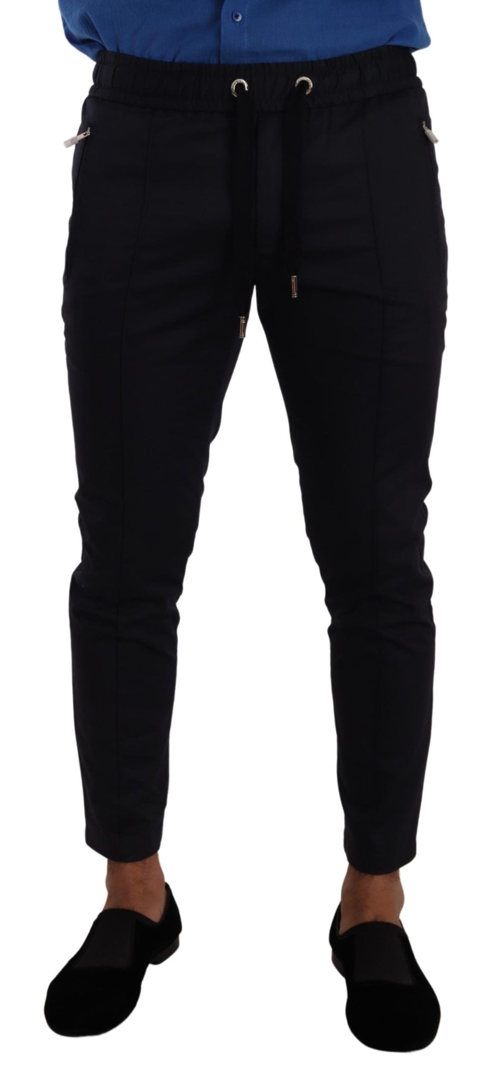 Dolce &amp; Gabbana Elegante dunkelblaue Skinny Jogginghose