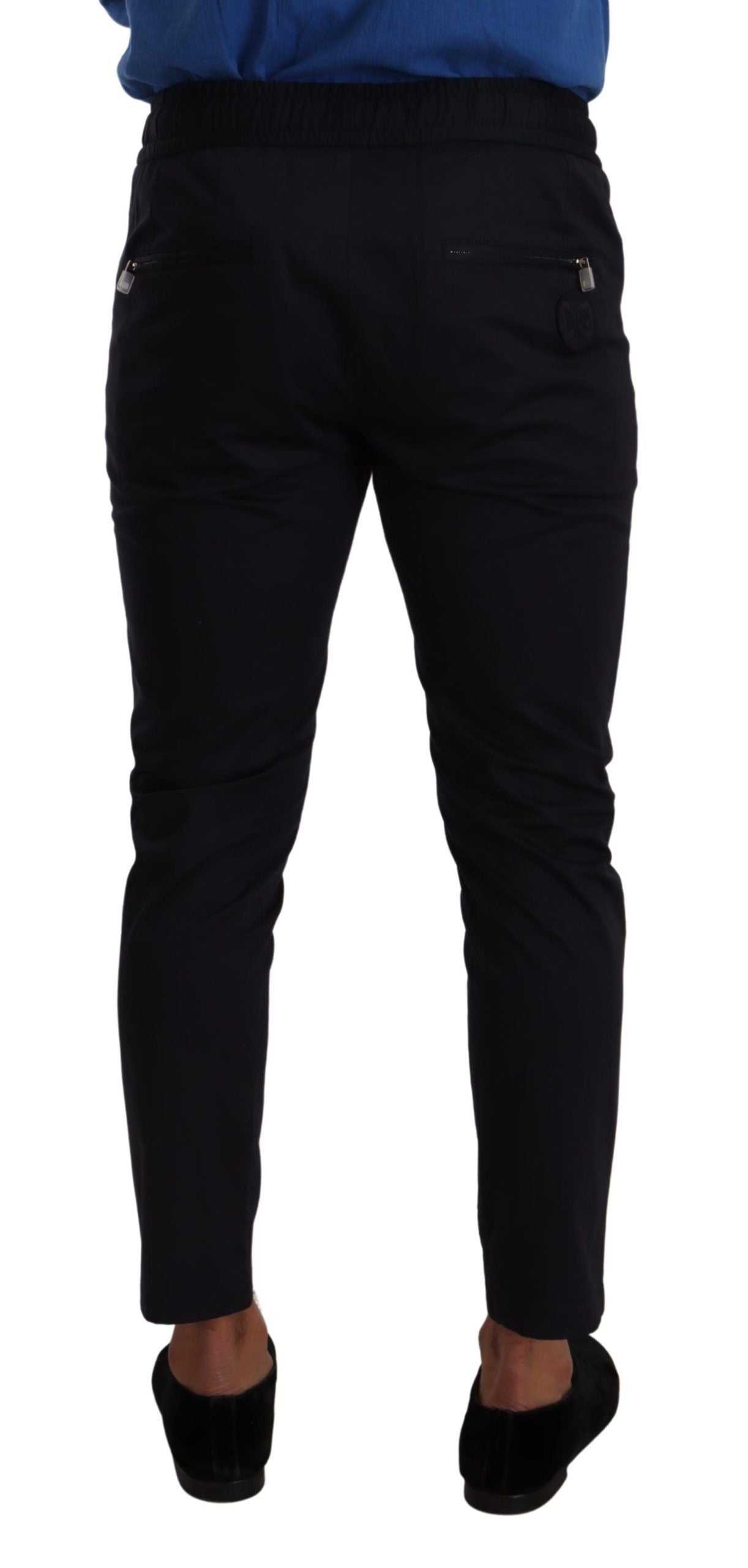 Dolce &amp; Gabbana Elegante dunkelblaue Skinny Jogginghose