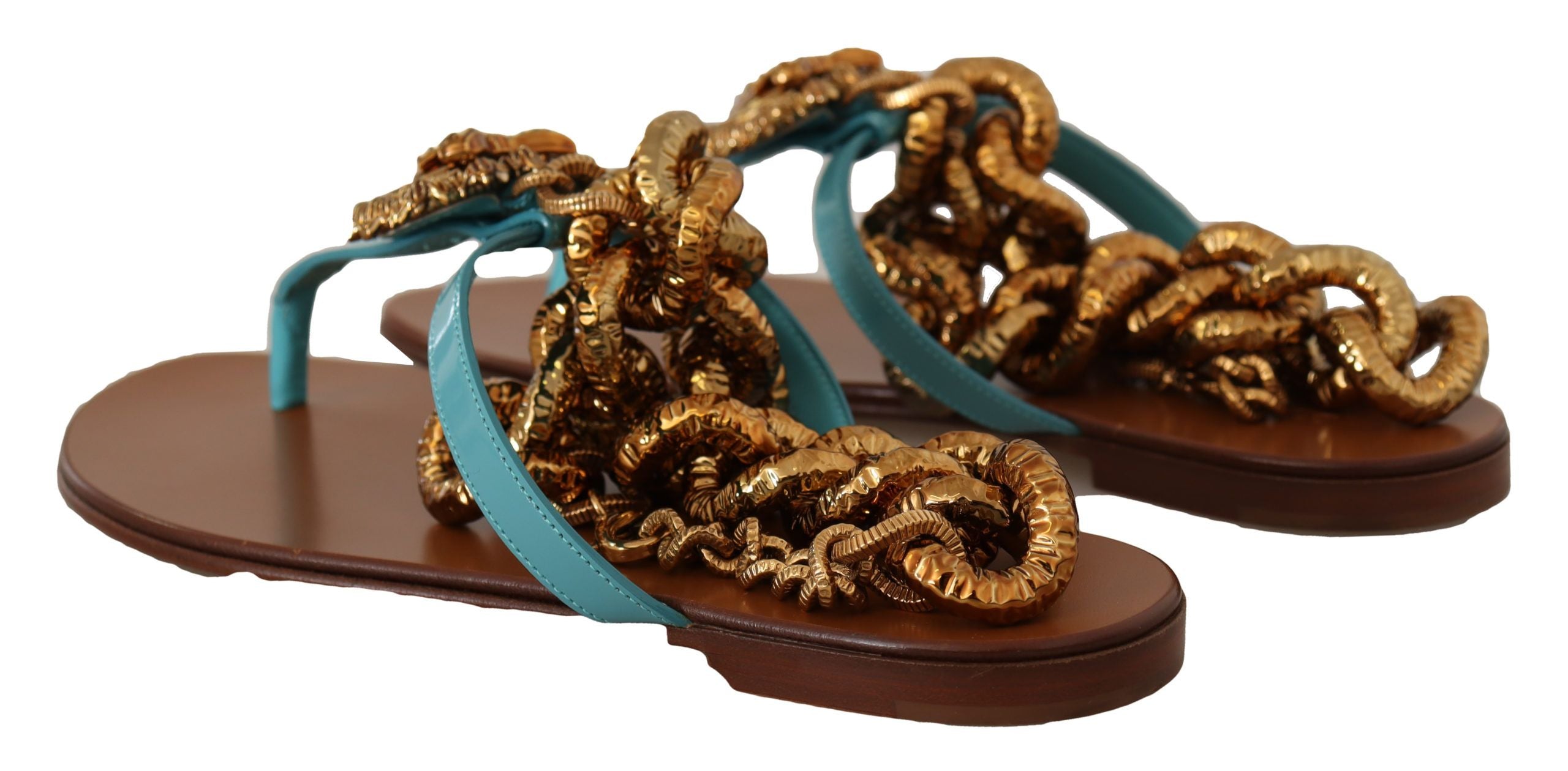 Dolce &amp; Gabbana – Schicke Gladiator-Flats mit Herz-Devotion-Detail