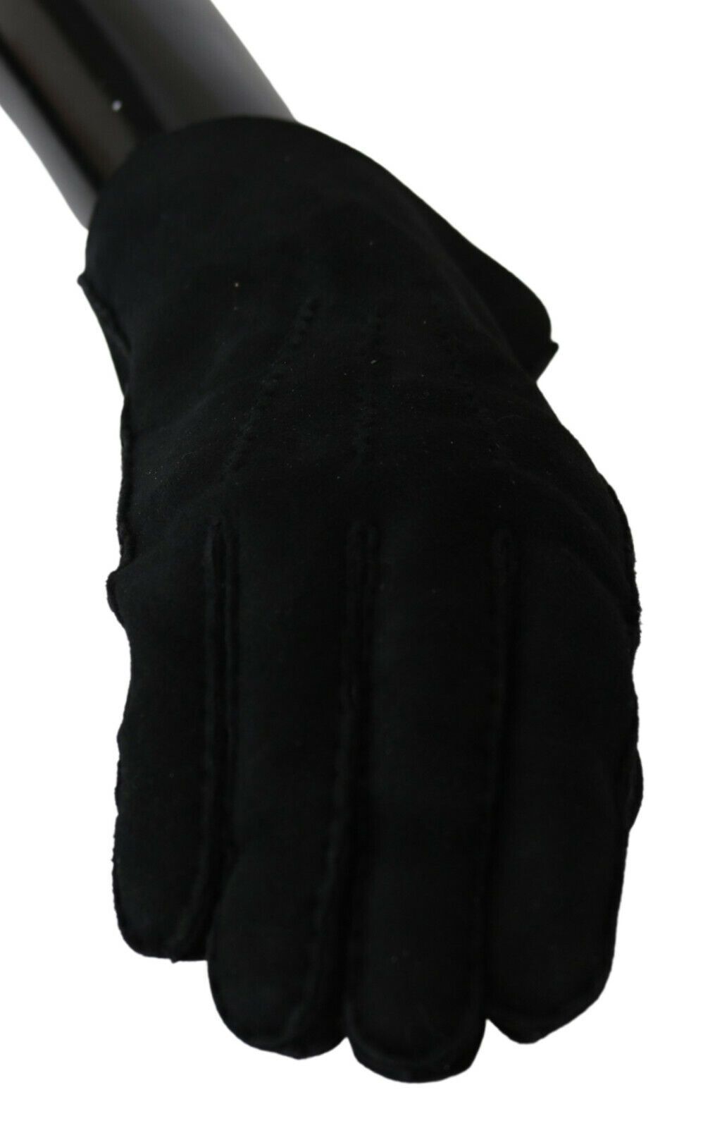 Dolce &amp; Gabbana Elegante schwarze Bikerhandschuhe aus Leder