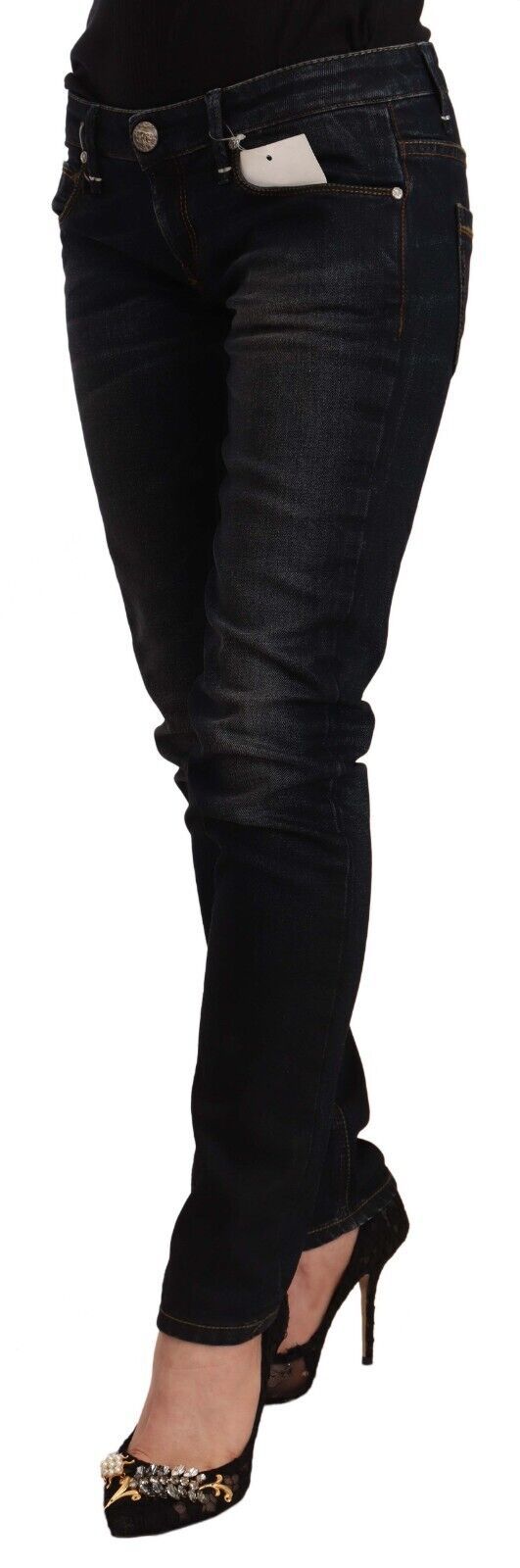Acht Chic Black Washed Skinny Jeans für Sie