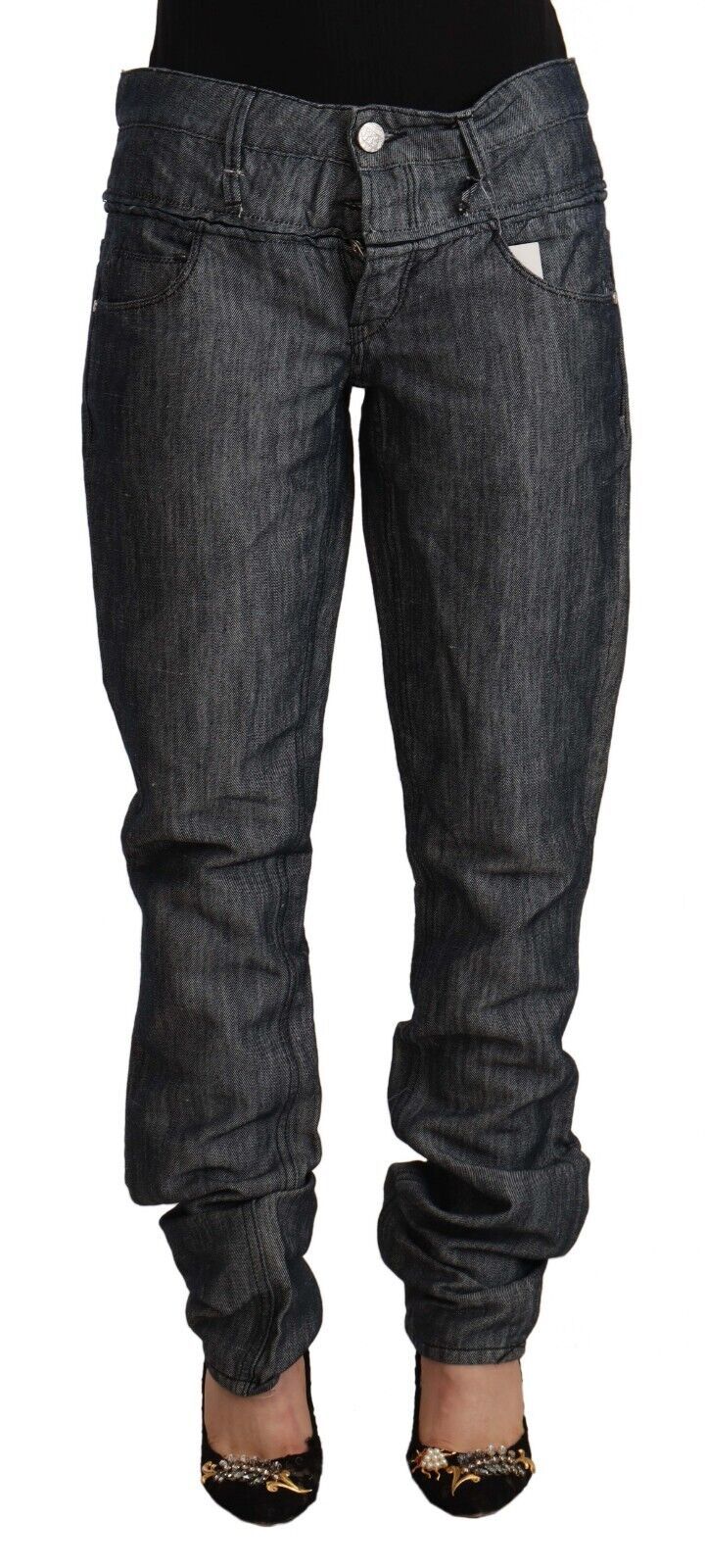 Schicke Mid-Waist Straight-Cut Acht Jeans
