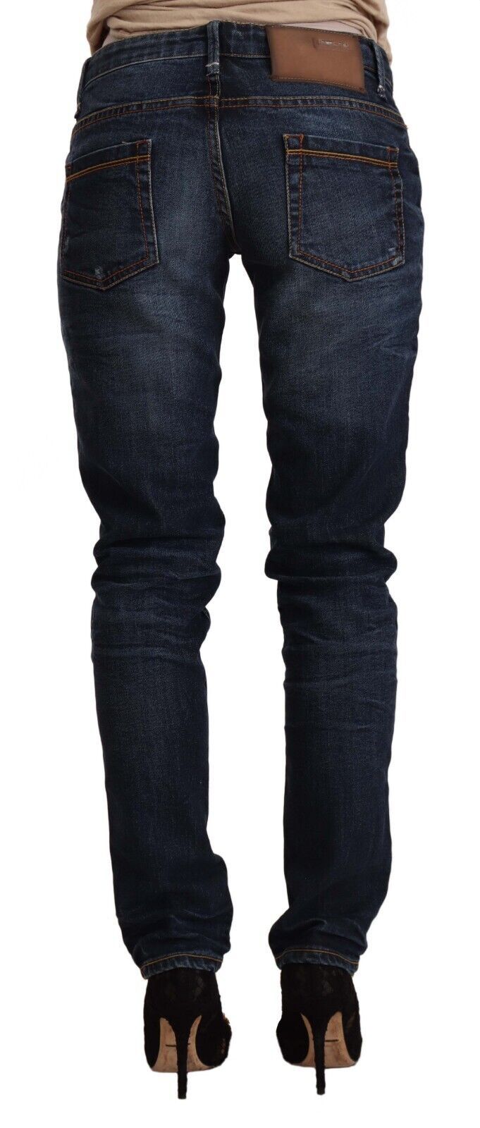 Acht Chic Slim Fit Skinny Jeans mit niedriger Taille