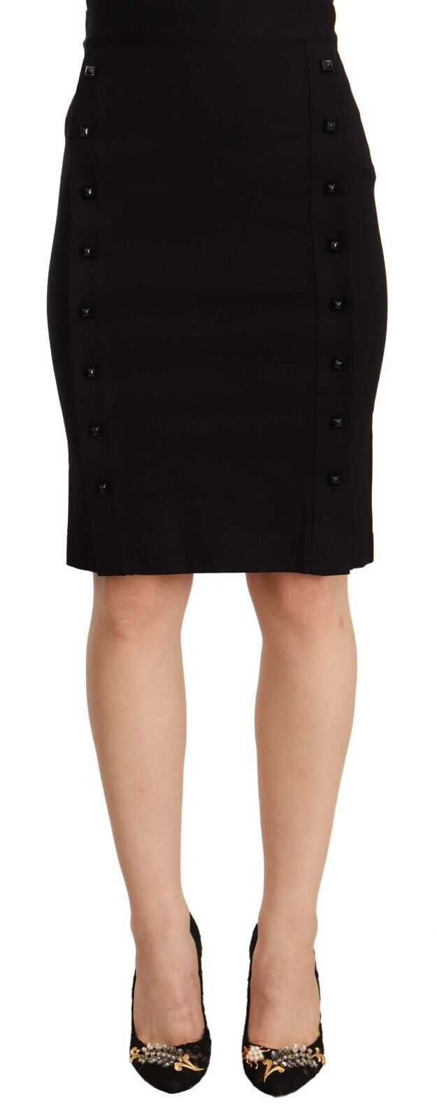 GF Ferre Chic – Bleistiftrock mit hoher Taille in Schwarz