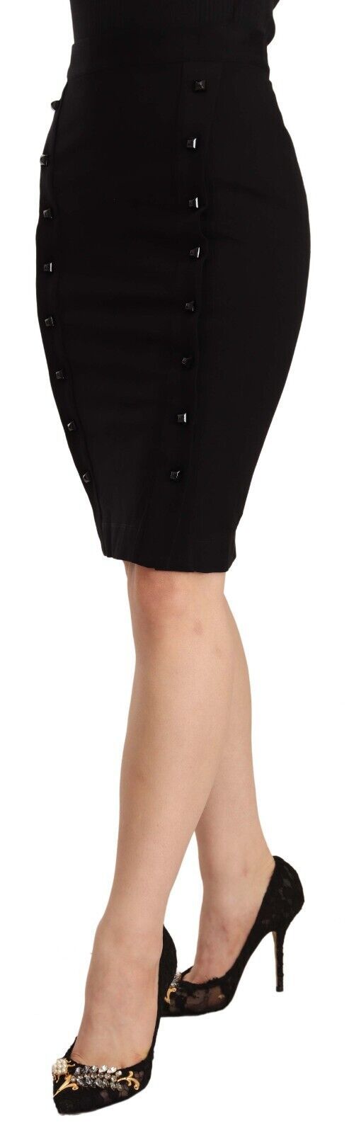 GF Ferre Chic – Bleistiftrock mit hoher Taille in Schwarz