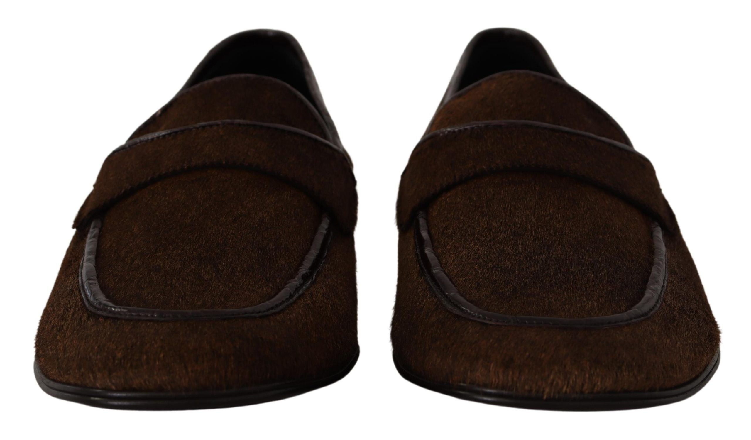 Dolce &amp; Gabbana Elegante Loafer aus braunem Kaimanleder