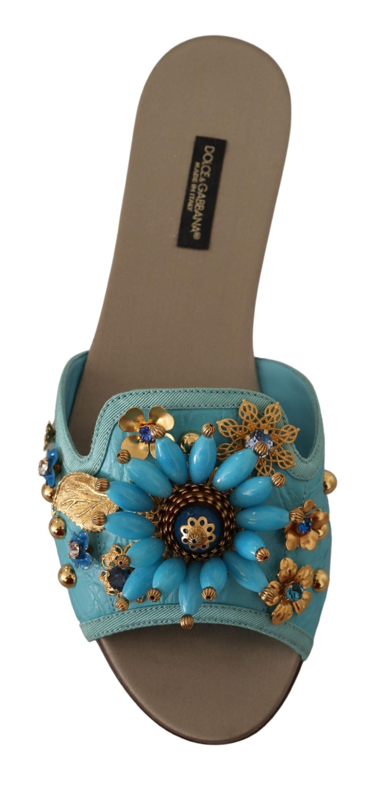 Dolce &amp; Gabbana – Exquisite Sandalen aus exotischem Leder mit Kristallverzierung