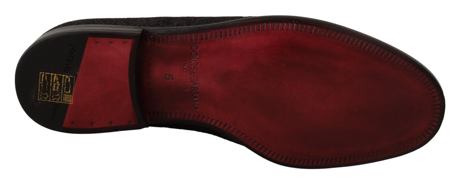 Dolce &amp; Gabbana – Schwarze Hausschuhe aus geblümtem Brokat