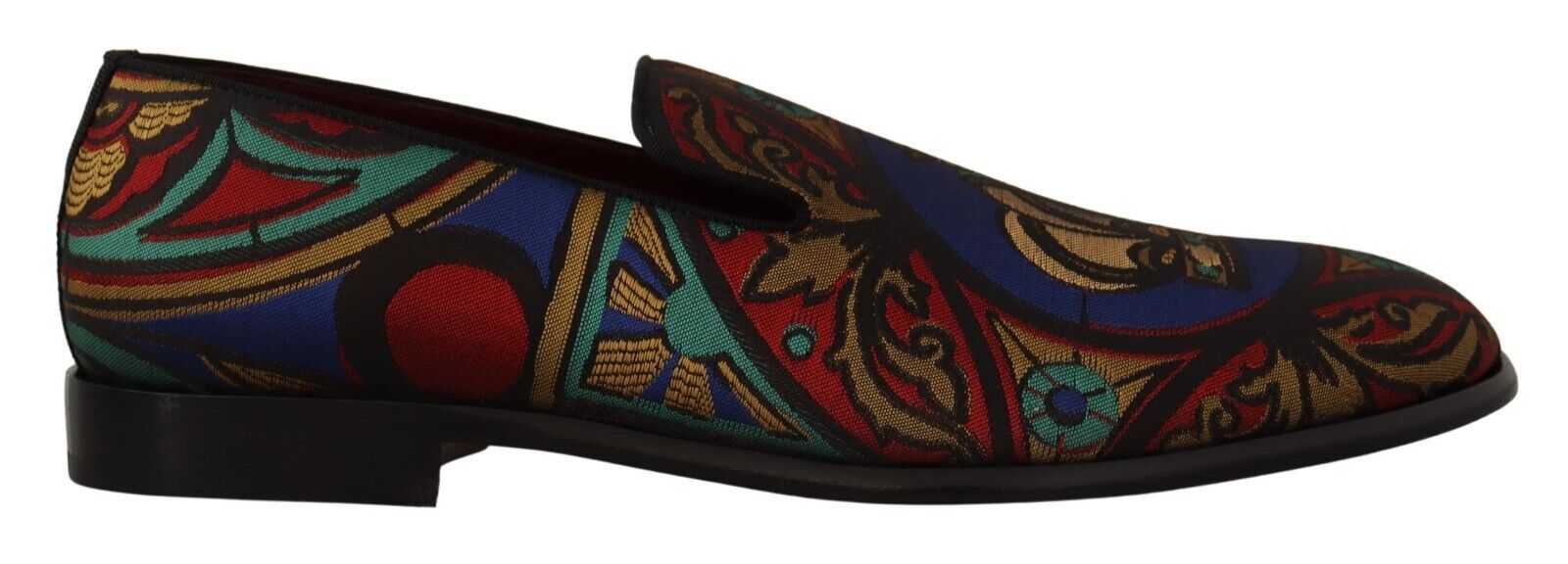 Dolce &amp; Gabbana – Mehrfarbige Jacquard-Loafer-Hausschuhe zum Hineinschlüpfen