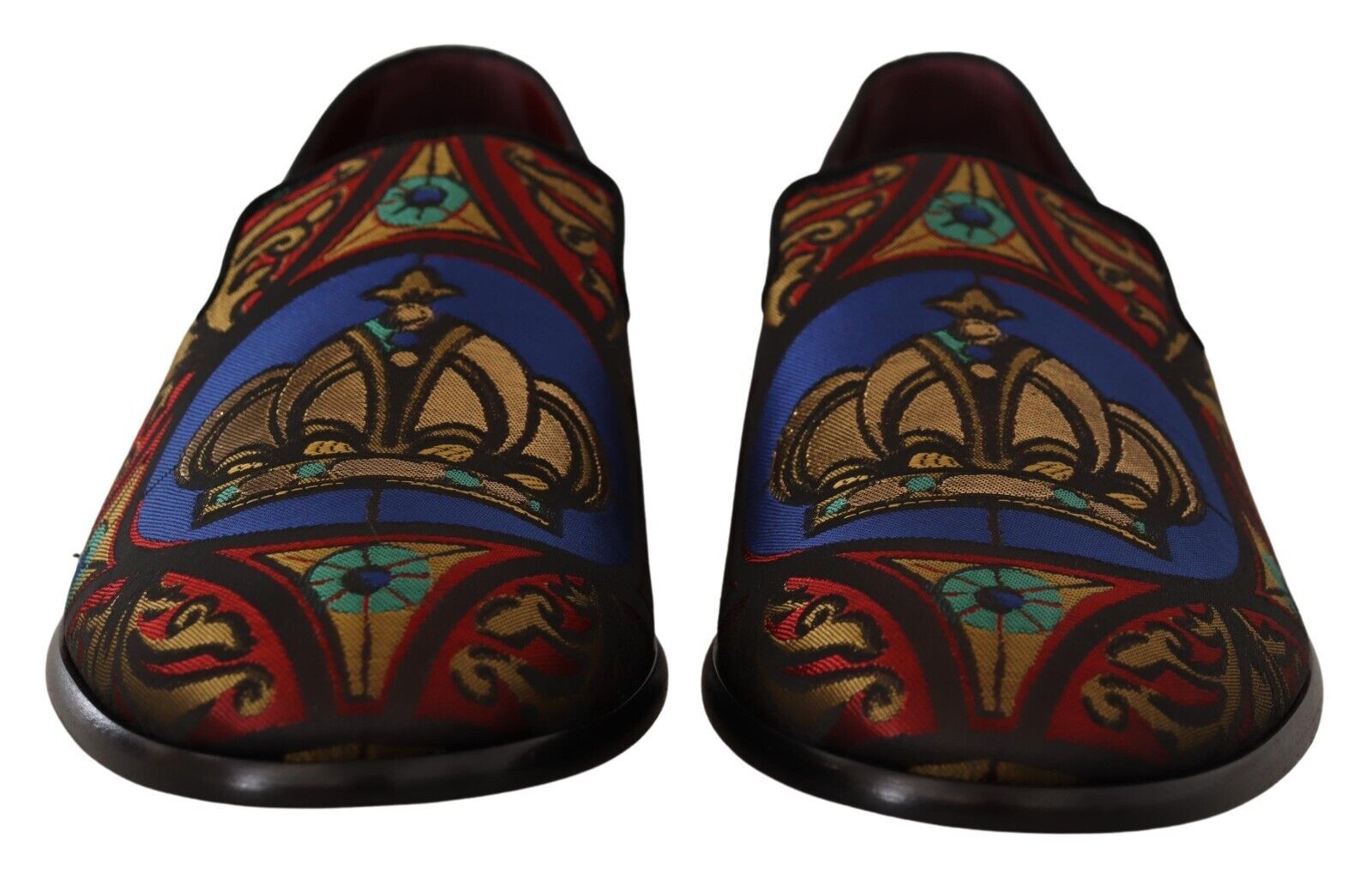 Dolce &amp; Gabbana – Mehrfarbige Jacquard-Loafer-Hausschuhe zum Hineinschlüpfen