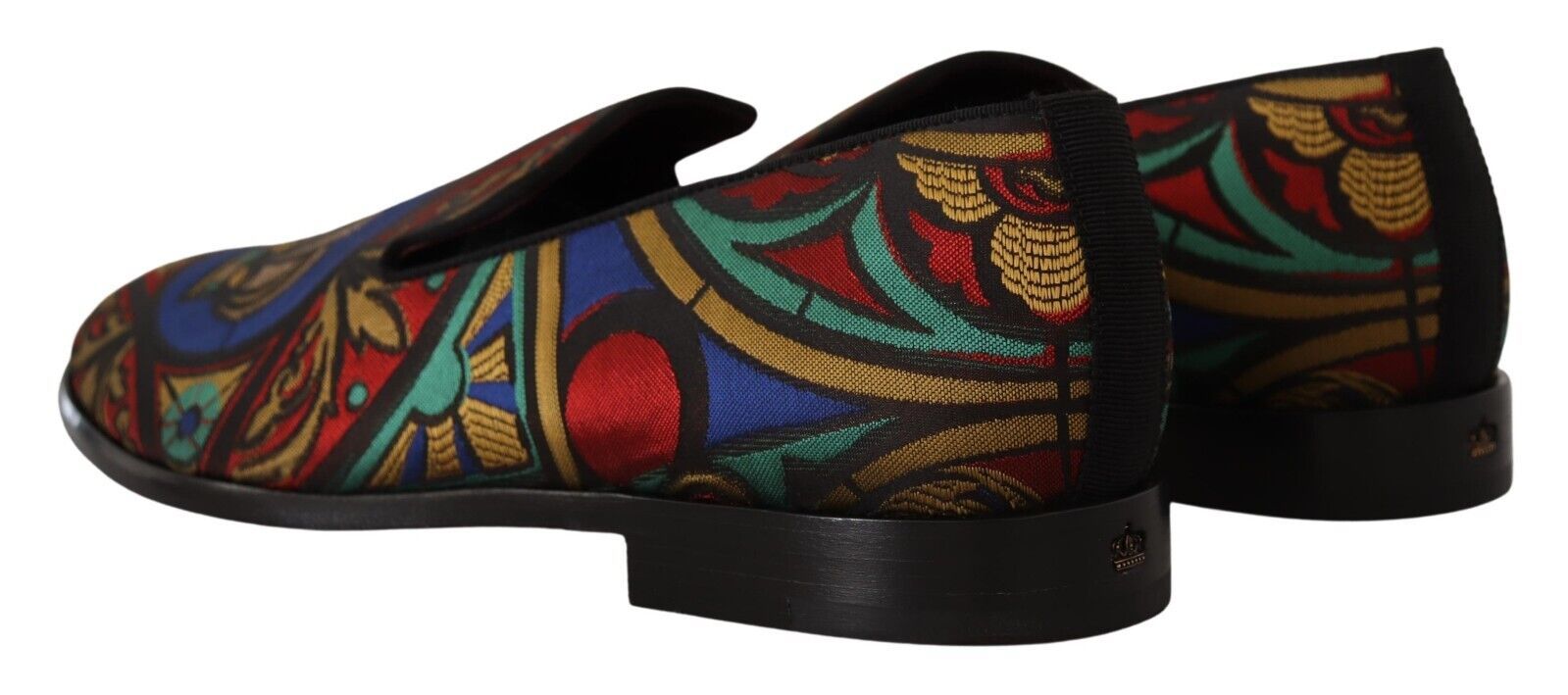 Dolce &amp; Gabbana – Mehrfarbige Jacquard-Loafer-Hausschuhe zum Hineinschlüpfen