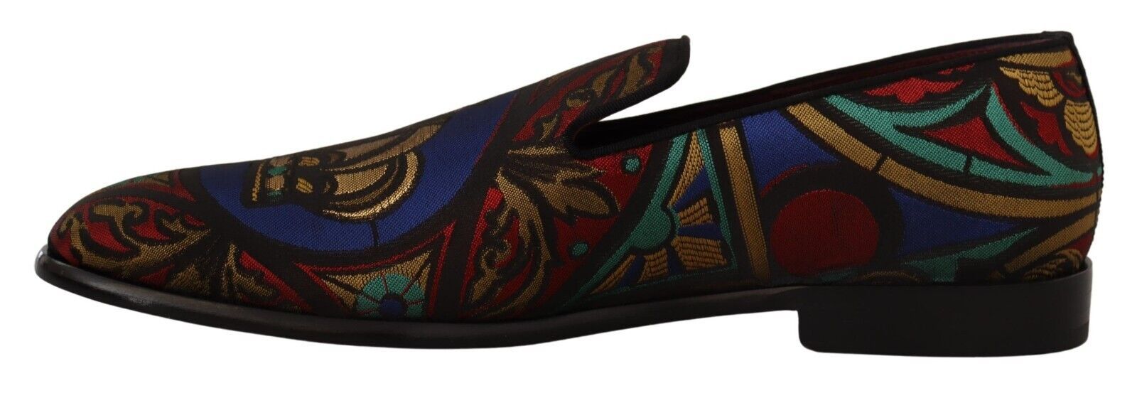 Dolce &amp; Gabbana – Mehrfarbige Jacquard-Loafer-Hausschuhe zum Hineinschlüpfen