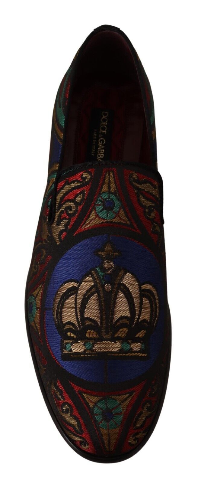 Dolce &amp; Gabbana – Mehrfarbige Jacquard-Loafer-Hausschuhe zum Hineinschlüpfen