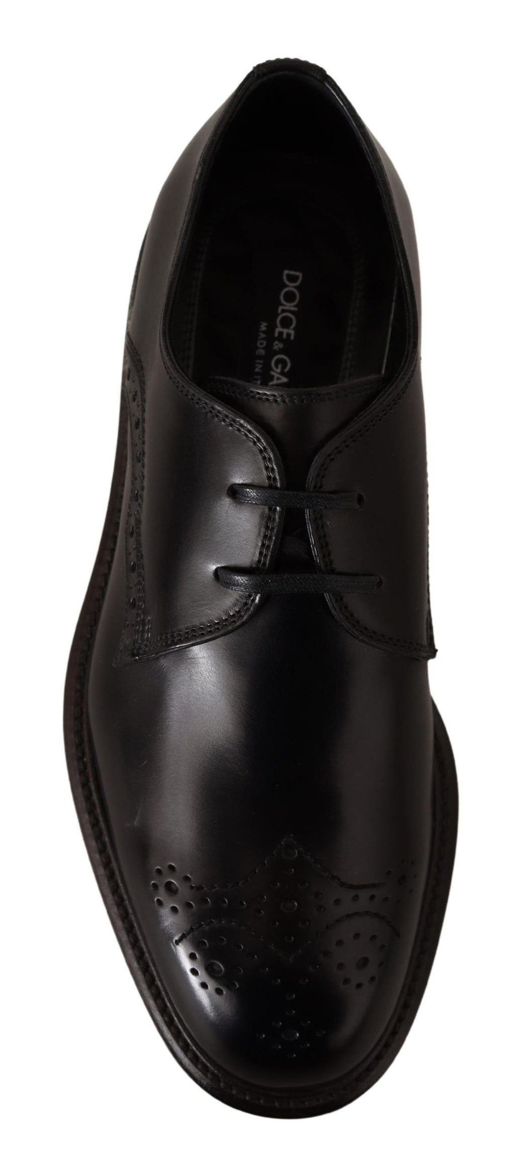 Dolce &amp; Gabbana Elegante schwarze Derby-Abendschuhe