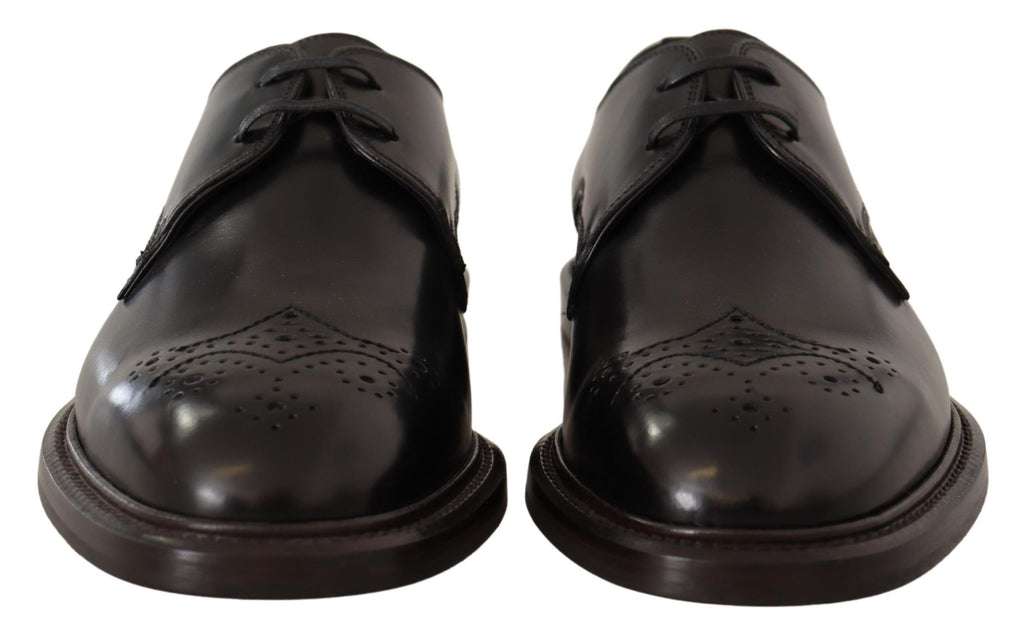 Dolce &amp; Gabbana Elegante schwarze Derby-Abendschuhe