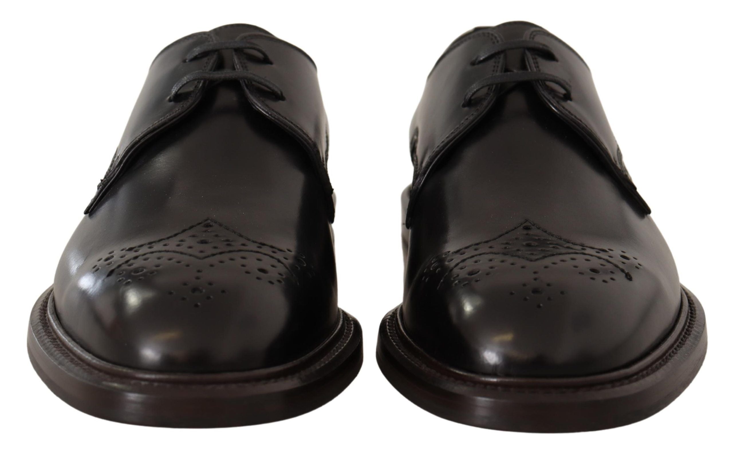 Dolce &amp; Gabbana Elegante schwarze Derby-Abendschuhe