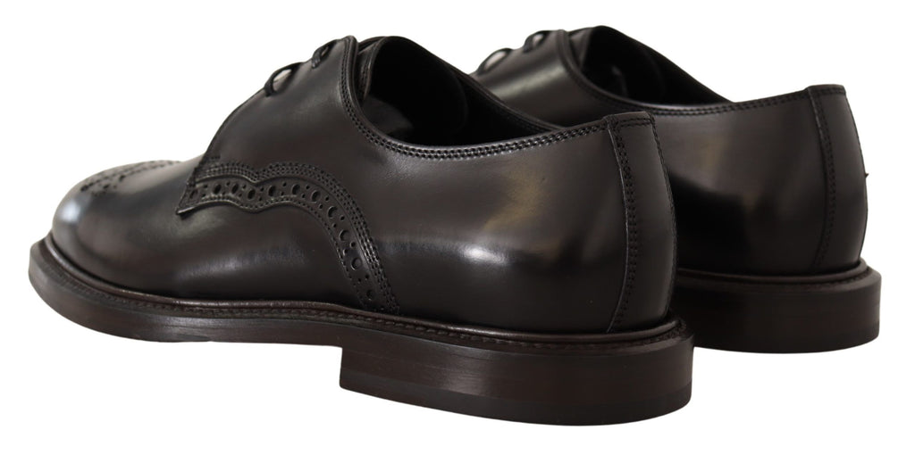 Dolce &amp; Gabbana Elegante schwarze Derby-Abendschuhe