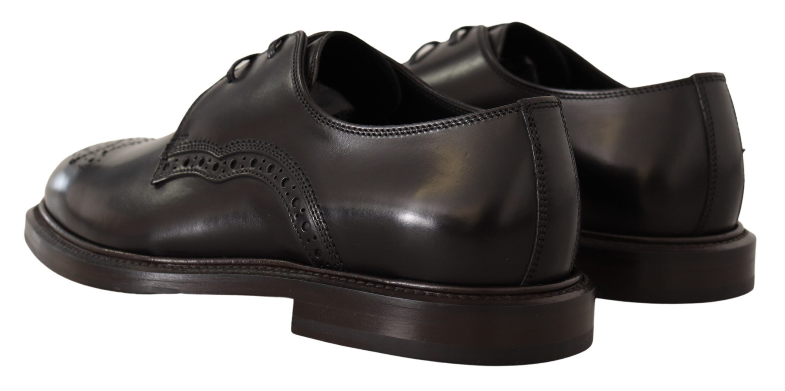Dolce &amp; Gabbana Elegante schwarze Derby-Abendschuhe