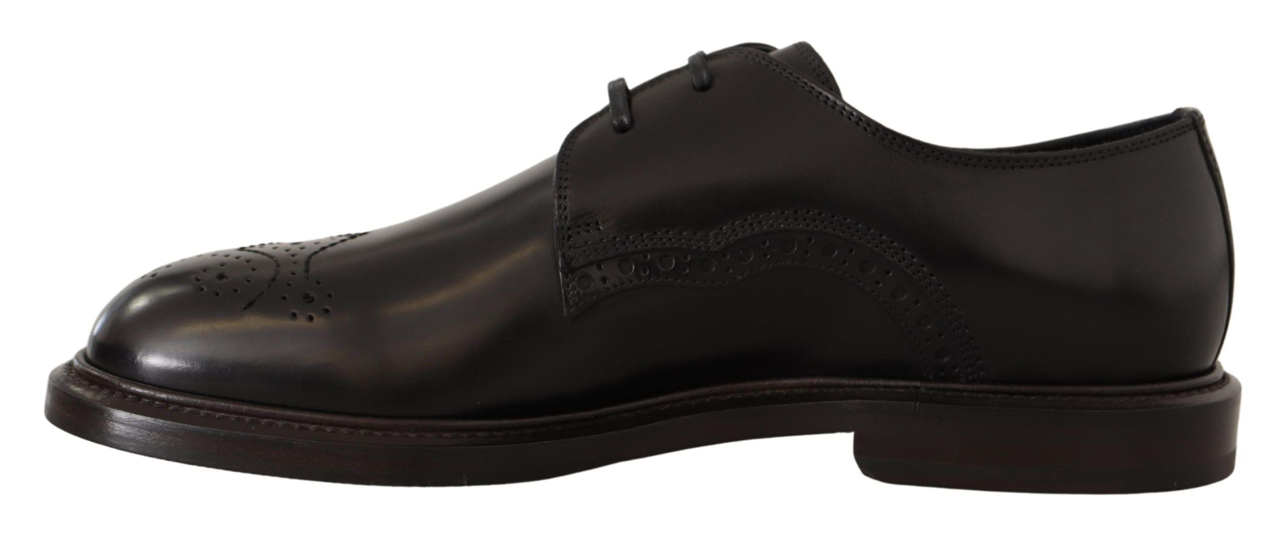 Dolce &amp; Gabbana Elegante schwarze Derby-Abendschuhe