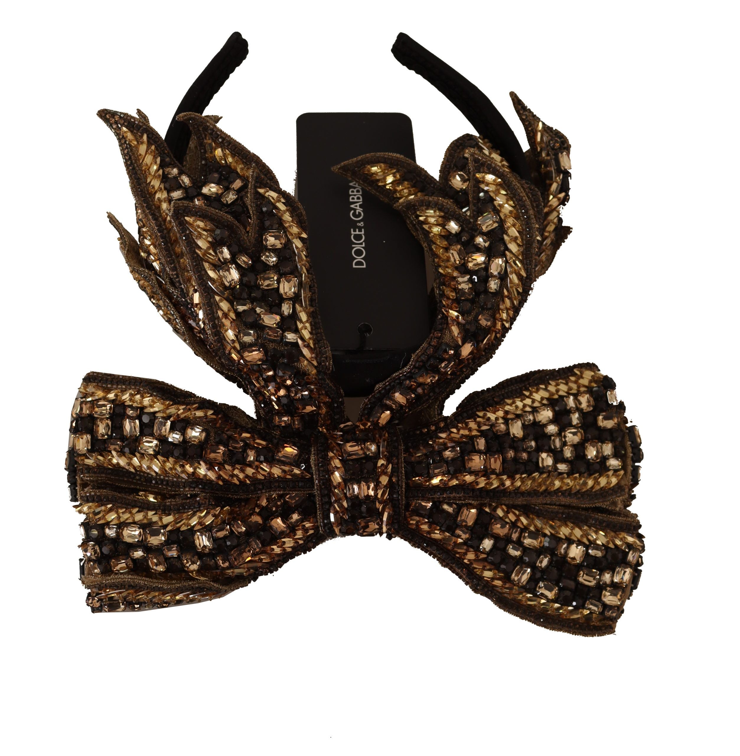 Dolce &amp; Gabbana Elegantes, goldverziertes Seidendiadem