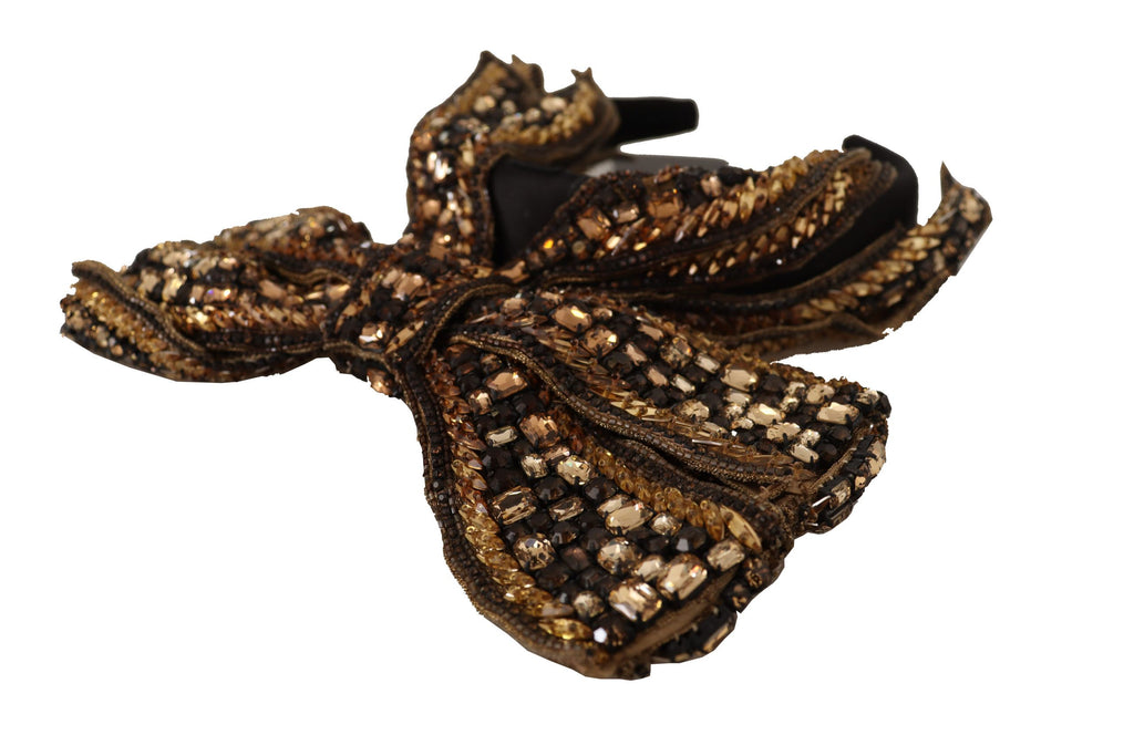 Dolce &amp; Gabbana Elegantes, goldverziertes Seidendiadem
