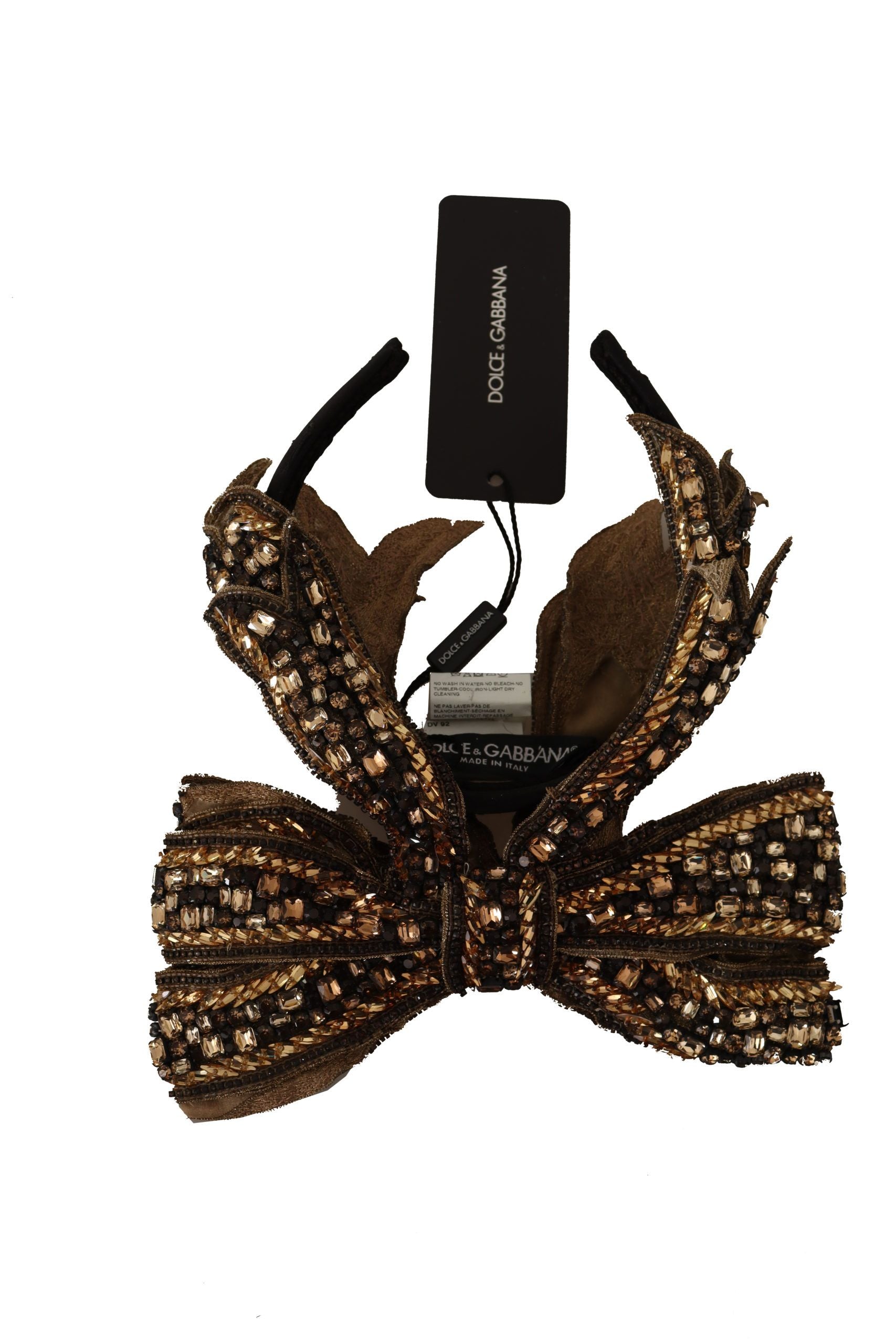 Dolce &amp; Gabbana Elegantes, goldverziertes Seidendiadem