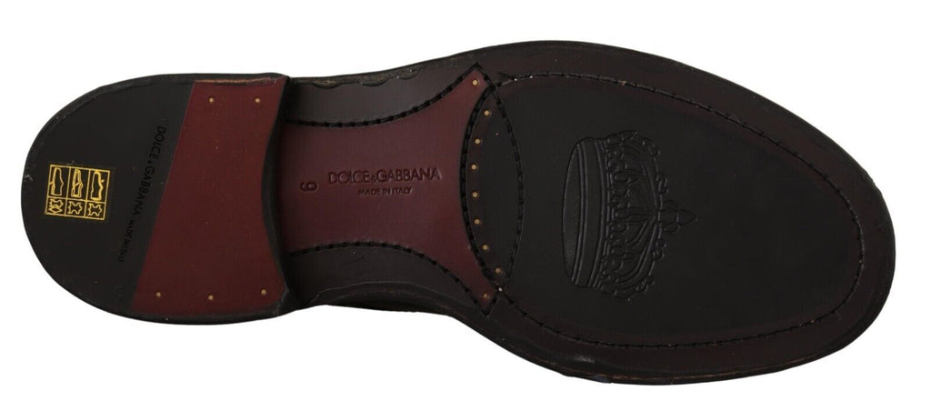 Dolce &amp; Gabbana Elegante Derby-Oxford-Schuhe aus Kalbsleder mit Flügelkappen