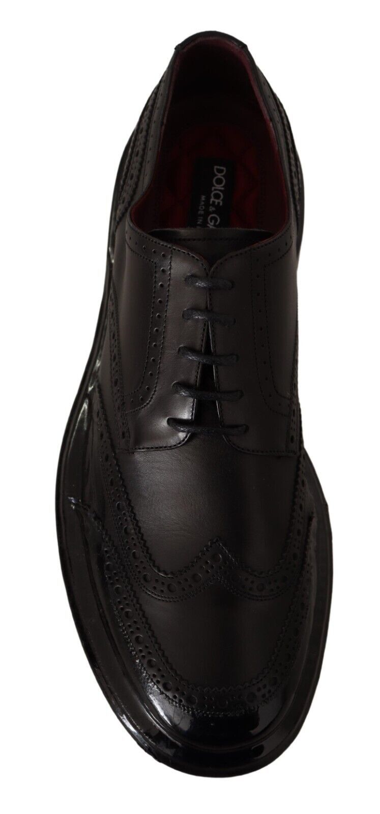 Dolce &amp; Gabbana Elegante Derby-Oxford-Schuhe aus Kalbsleder mit Flügelkappen