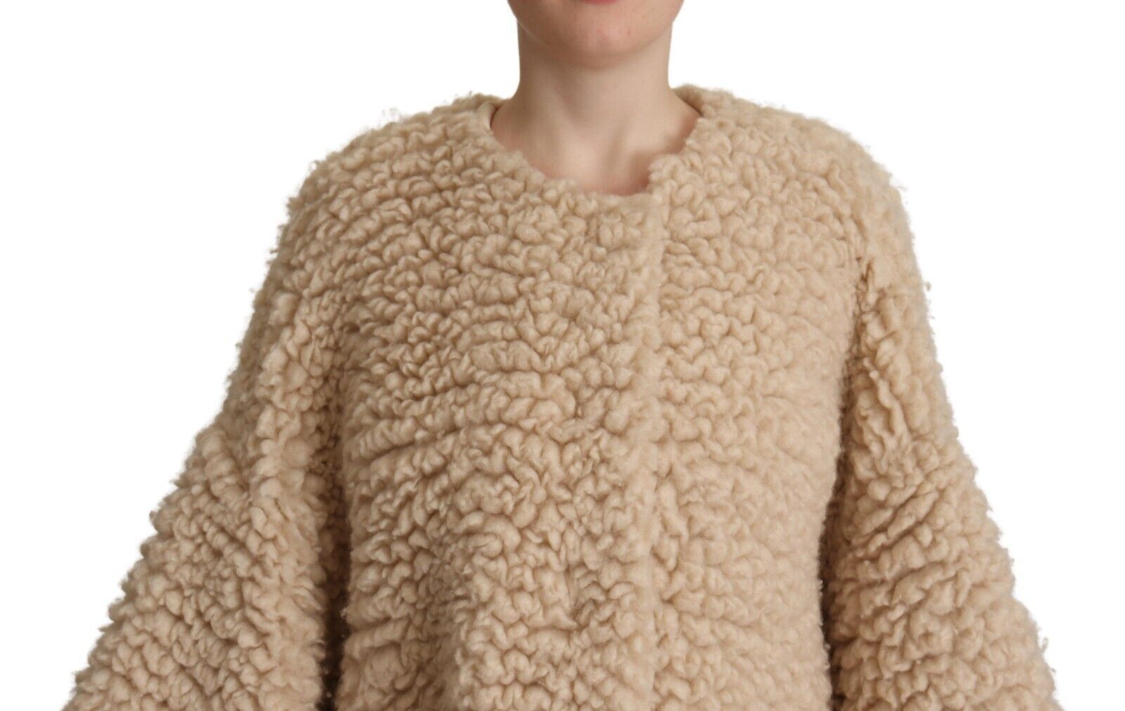 Dolce &amp; Gabbana Elegante beige Kaschmir-Manteljacke