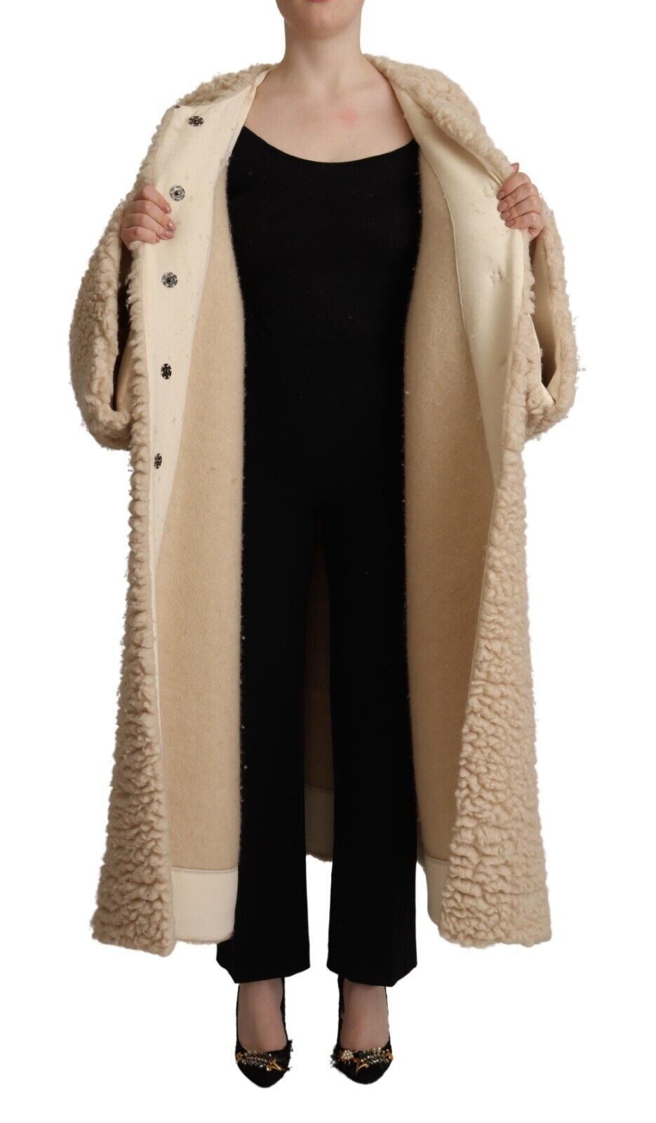 Dolce &amp; Gabbana Elegante beige Kaschmir-Manteljacke