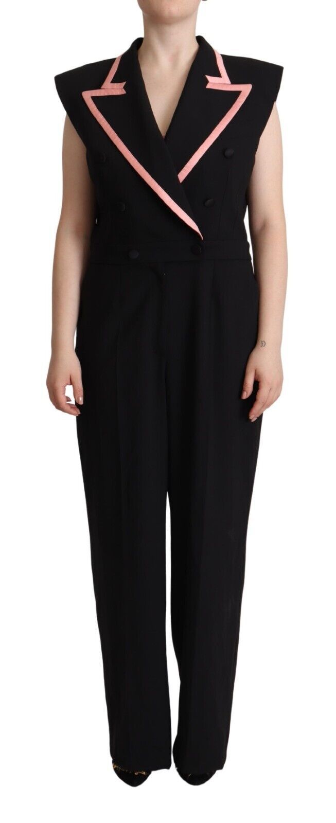 Dolce &amp; Gabbana Eleganter ärmelloser Jumpsuit aus Wollmischung
