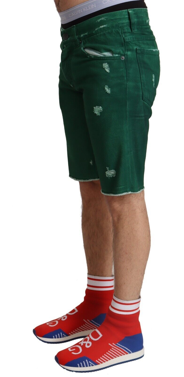 Dolce &amp; Gabbana Schicke grüne Denim-Bermudashorts
