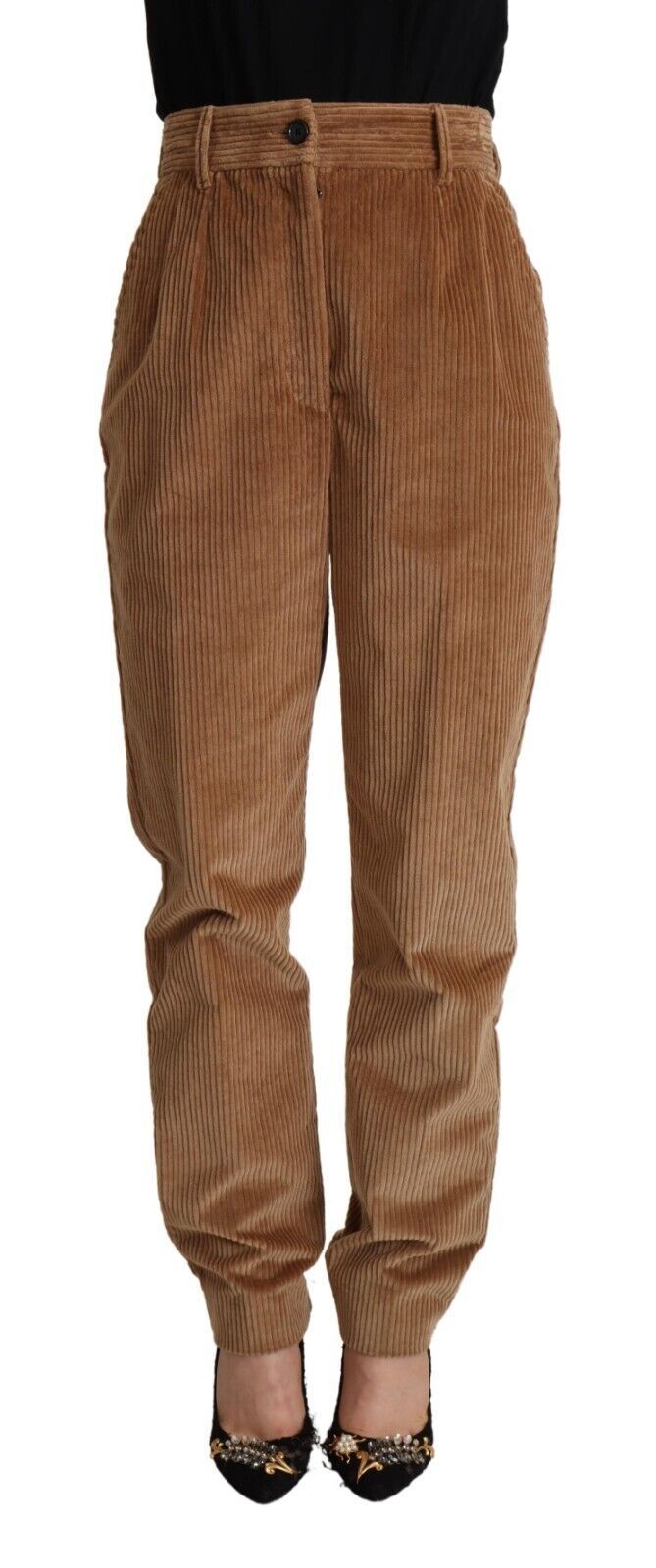 Dolce &amp; Gabbana Schicke Skinny-Hose aus Cord mit hoher Taille