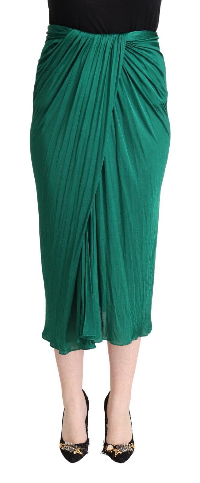 Dolce &amp; Gabbana Eleganter plissierter Midirock mit hoher Taille