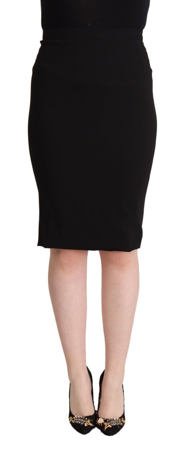 Dolce &amp; Gabbana – Schicker Bleistiftrock mit hoher Taille in Schwarz