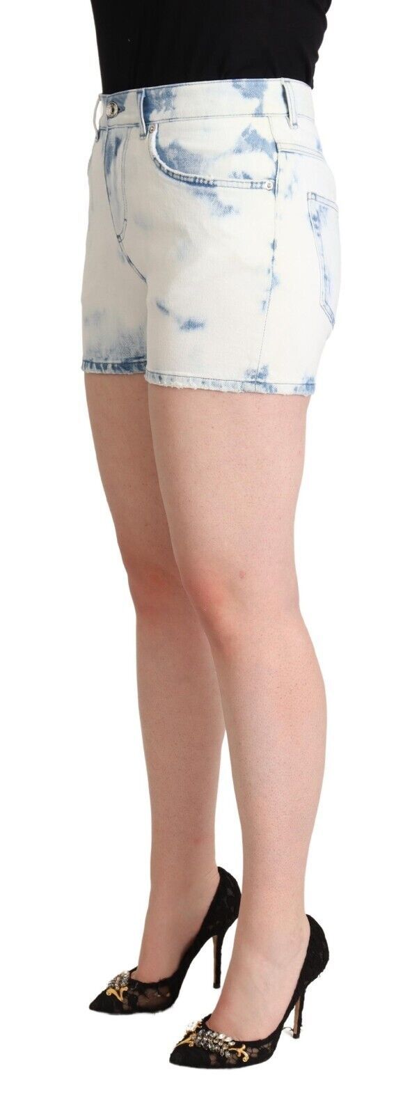 Dolce &amp; Gabbana Schicke weiße Denim-Shorts mit mittlerer Taille