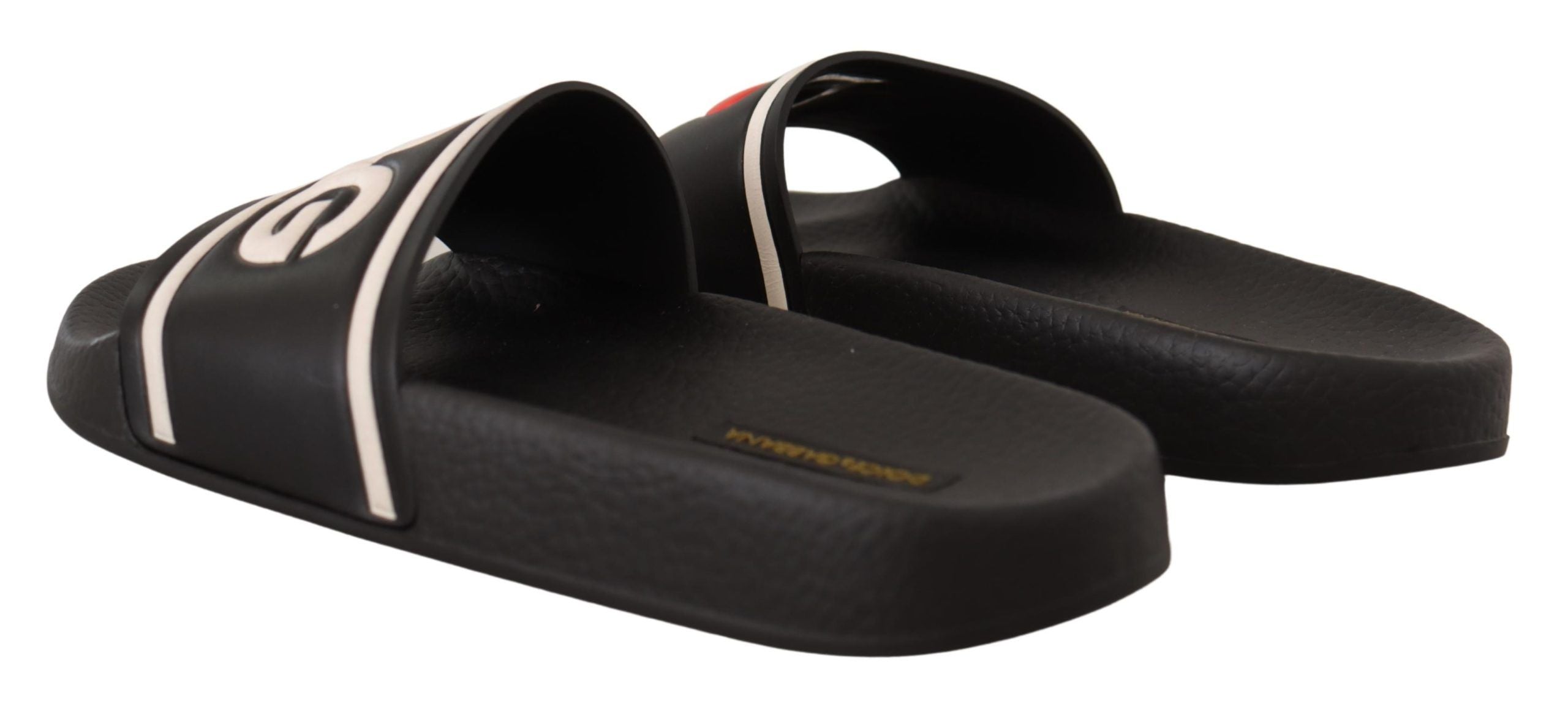 Dolce &amp; Gabbana Elegante schwarze Leder-Sandalen für Sie