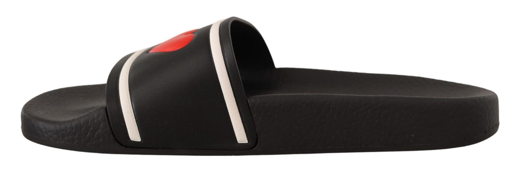 Dolce &amp; Gabbana Elegante schwarze Leder-Sandalen für Sie