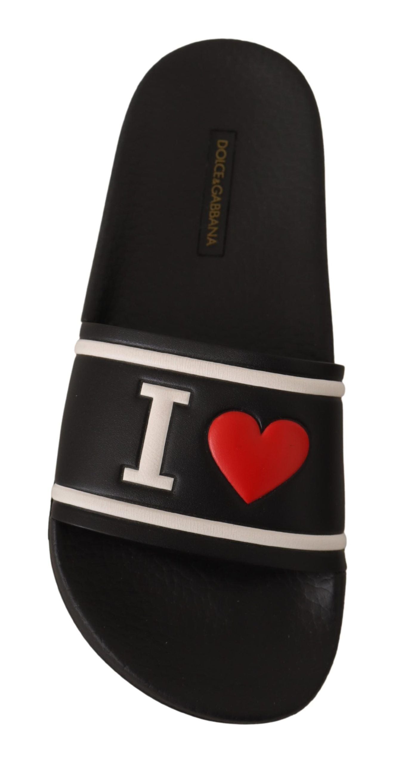 Dolce &amp; Gabbana Elegante schwarze Leder-Sandalen für Sie