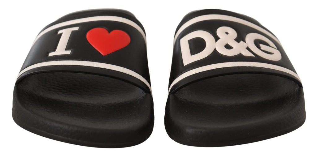 Dolce &amp; Gabbana Elegante schwarze Leder-Sandalen für Sie