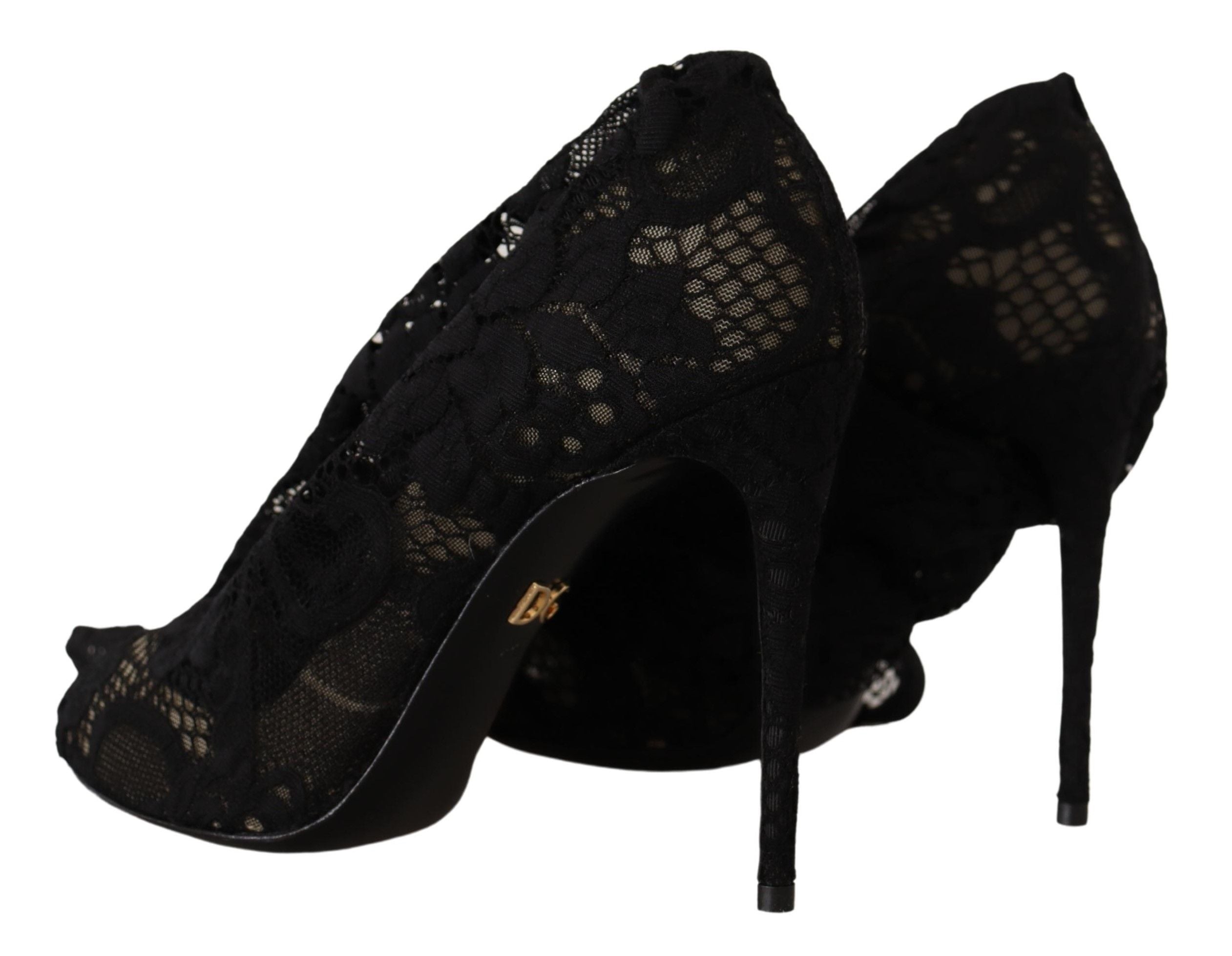 Dolce &amp; Gabbana – Elegante Stretch-Sockenstiefel in glattem Schwarz