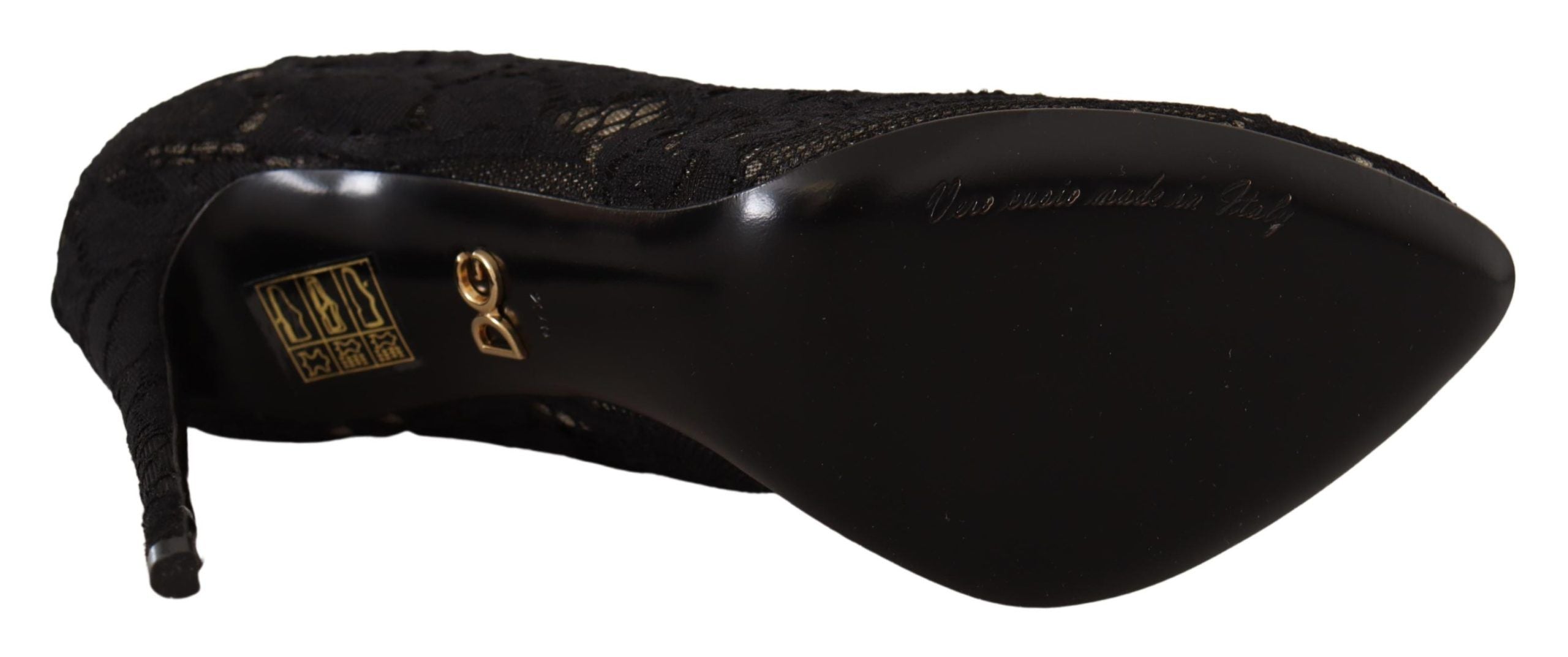 Dolce &amp; Gabbana – Elegante Stretch-Sockenstiefel in glattem Schwarz