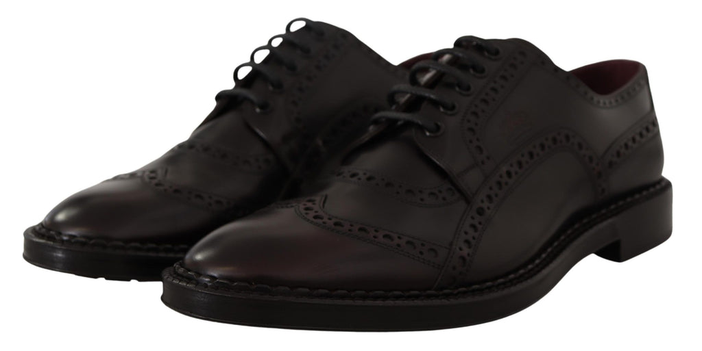 Dolce &amp; Gabbana – Elegante Derby-Schuhe aus lila Leder