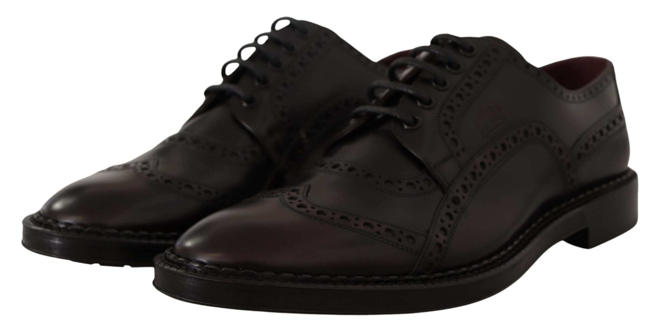 Dolce &amp; Gabbana – Elegante Derby-Schuhe aus lila Leder